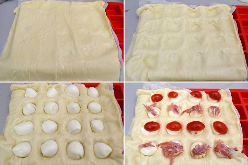 1 stendere impasto e farcire