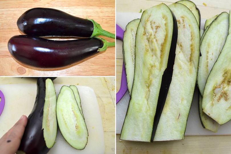 1 tagliare melanzane