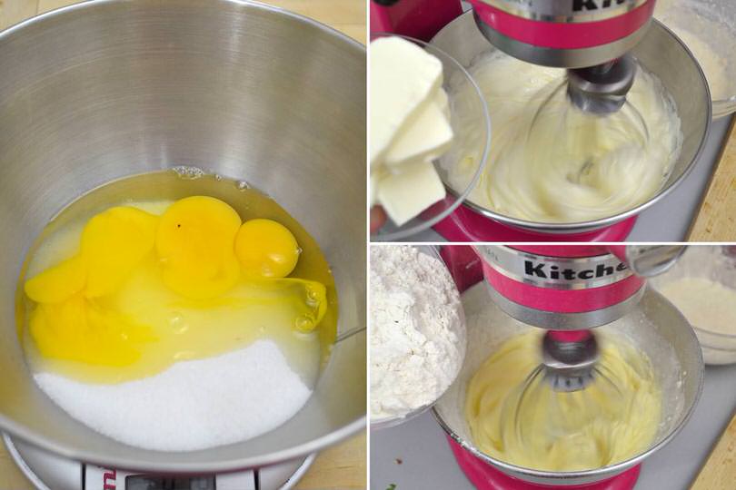 1 uova zucchero e farina