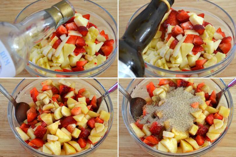 2 aggiungere rum e zucchero