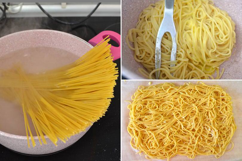 2 cuocere spaghetti