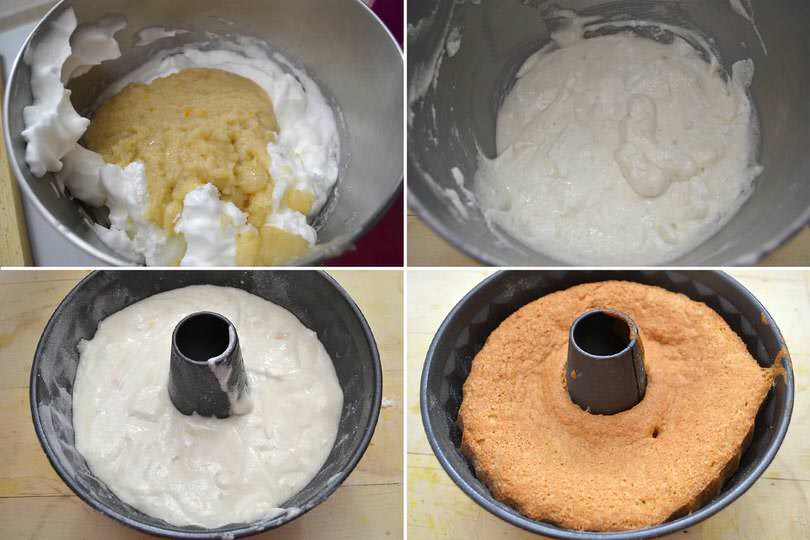 3 versare nello stampo e infornare