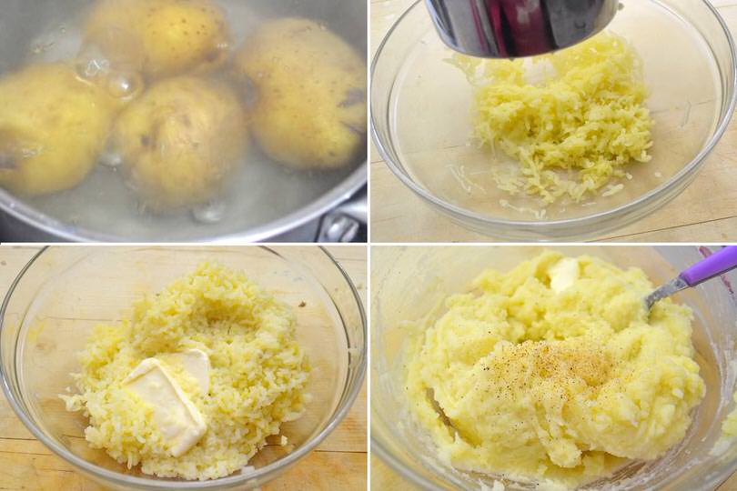 5 bollire e schiacciare patate