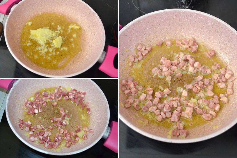 6 cuocere pancetta