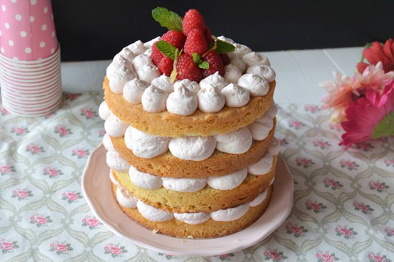 Torta di lamponi e limone