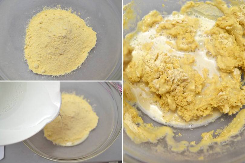 1 farina di ceci e acqua