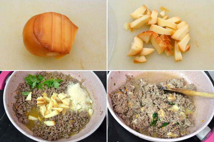 3 aggiungere formaggio