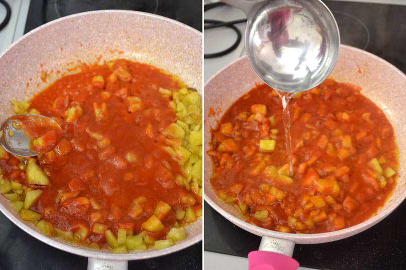 3 aggiungere pomodoro