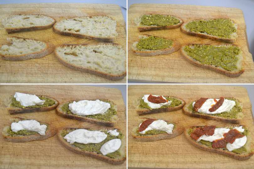 4 comporre bruschette