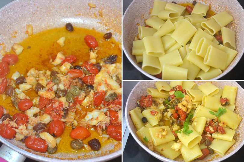 5 ggiungere pasta e mescolare