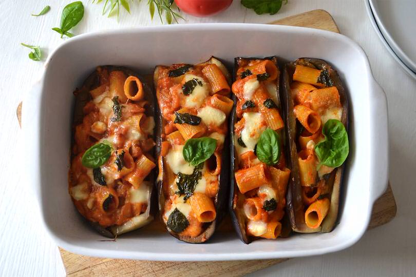 melanzane ripiene di pasta