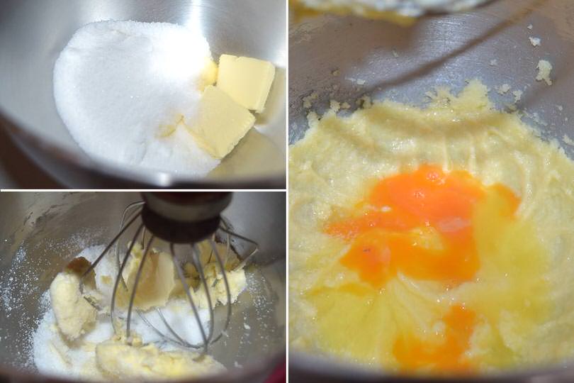 1 burro zucchero uova