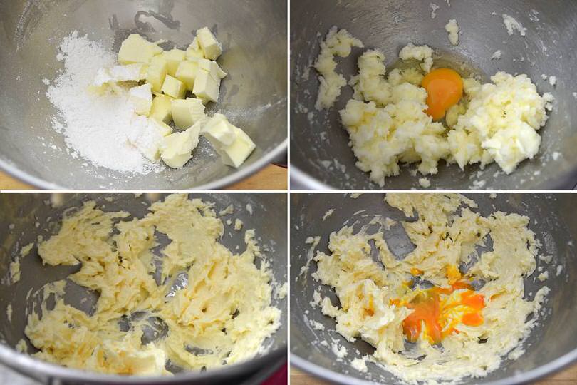 1 burro zucchero uova