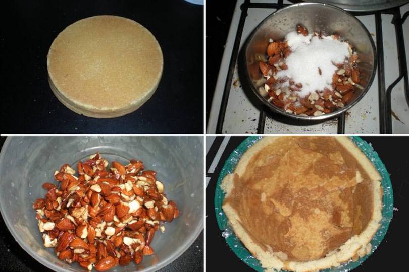 1 pan di spagna e mandorle