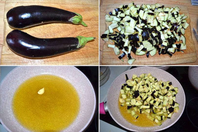 1 tagliare e cuocere melanzane