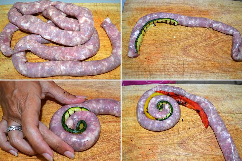2 arrotolre salsiccia e verdure