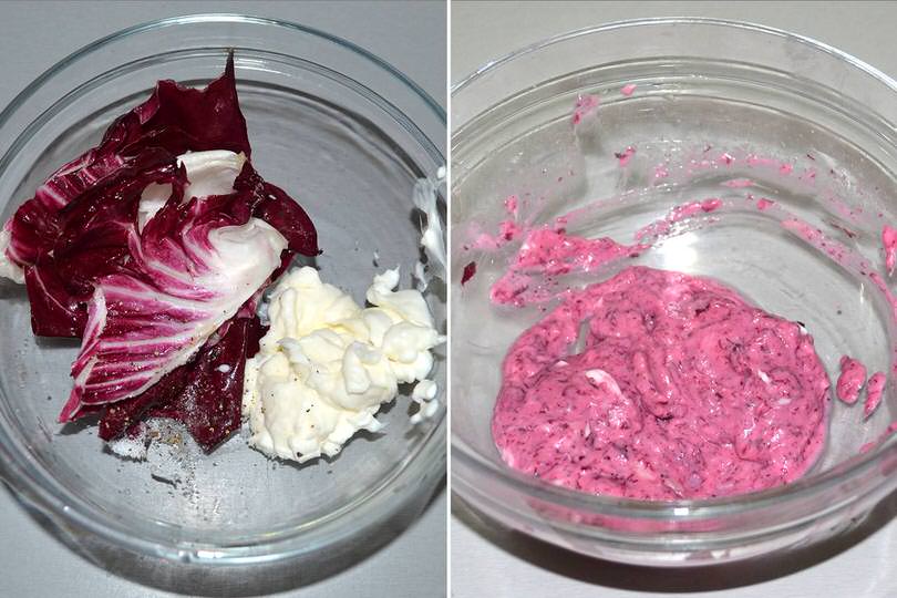 2 preparare crema radicchio