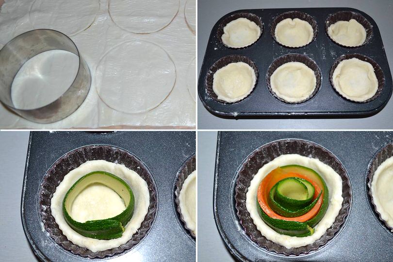 2 quiche negli stampini