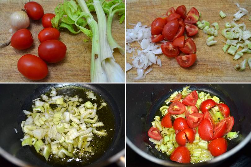 2 sedano carote pomodori