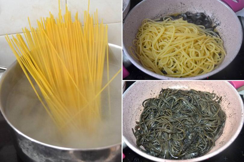 3 aggiungere spaghetti