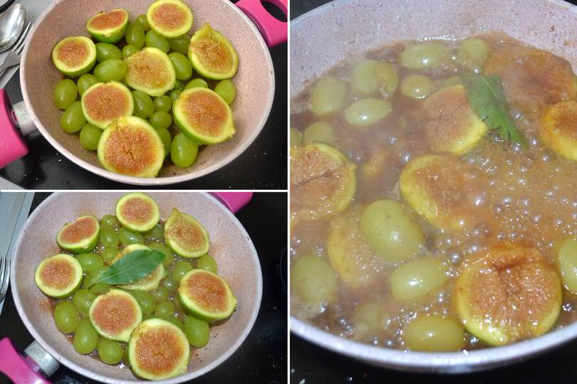 6 cuocere fichi e uva