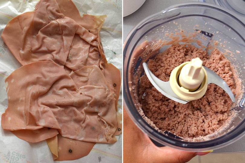 2 tritare mortadella