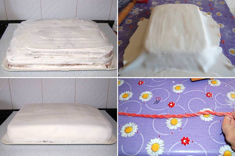 3 rivestire con pasta di zucchero