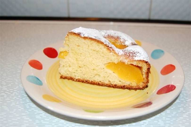 torta con pesche