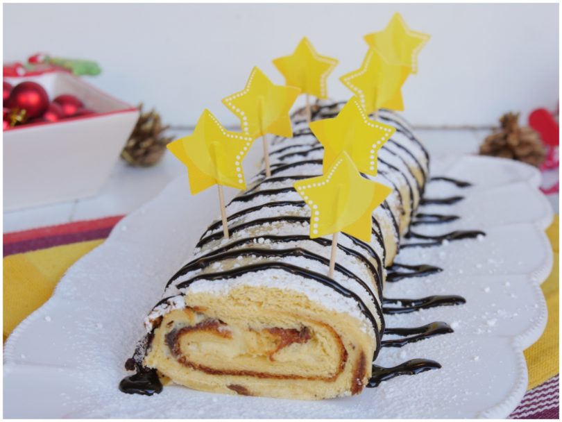 Ricetta Tronchetto Di Natale Con Panettone.Rotolo Di Pandoro Ricetta Rotolo Di Pandoro Di Misya