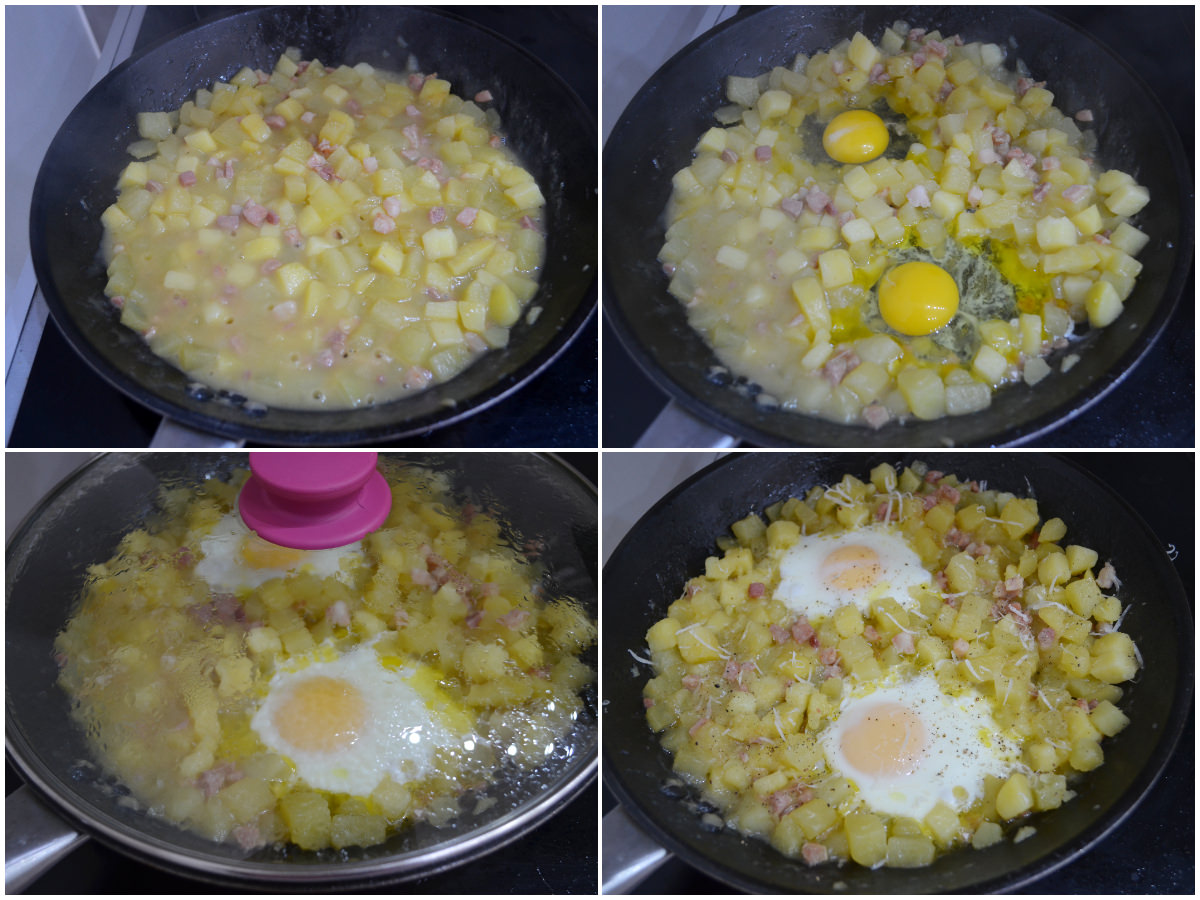» Patate in padella con uova e bacon - Ricetta Patate in padella con ...