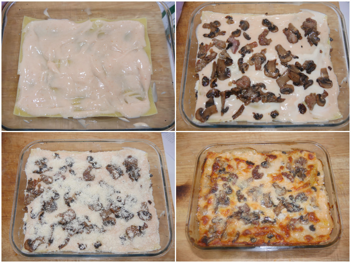 Lasagne funghi e salsiccia - Ricetta di Misya
