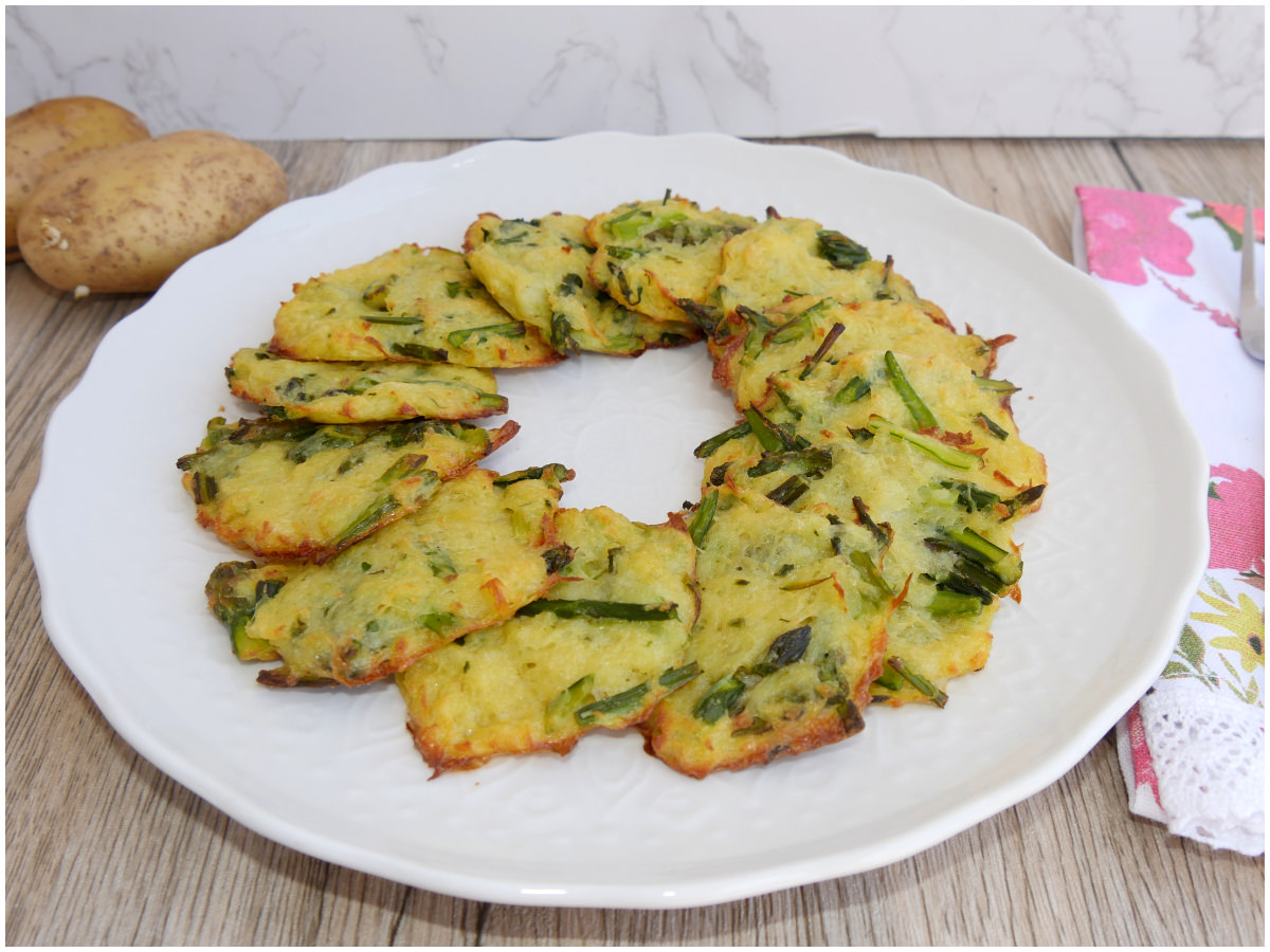 Frittelle di patate e asparagi