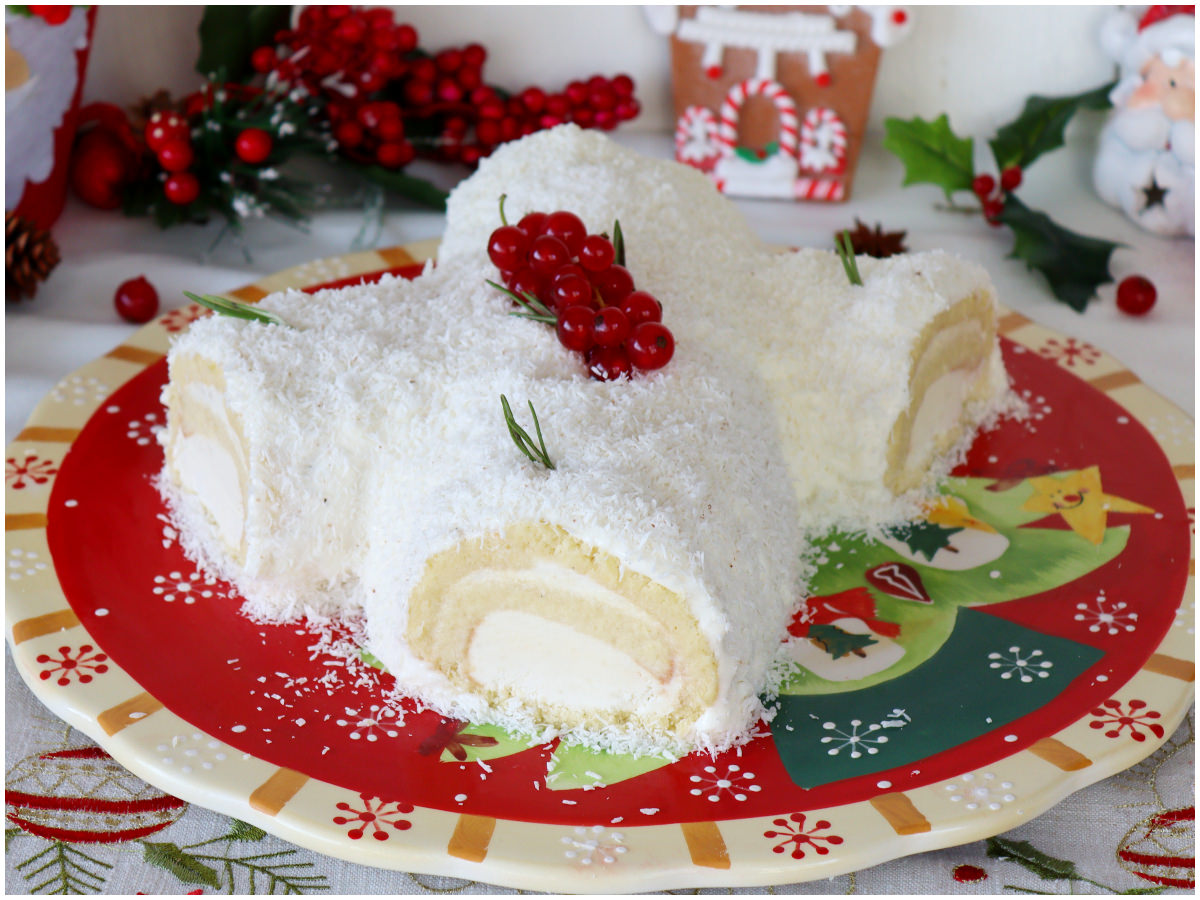 Tronchetto di Natale bianco