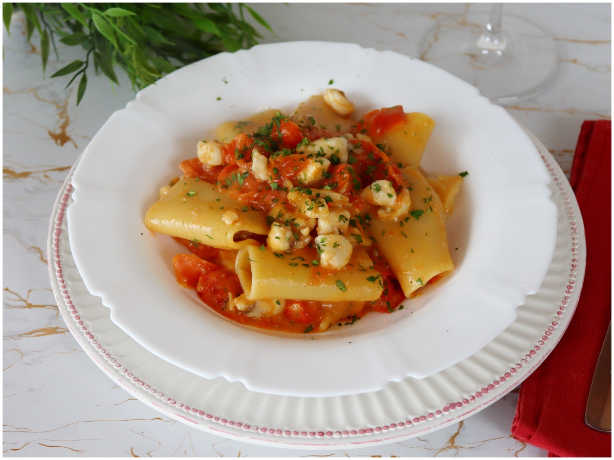 paccheri rana pescatrice