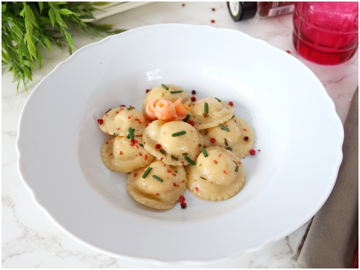 Ravioli al salmone