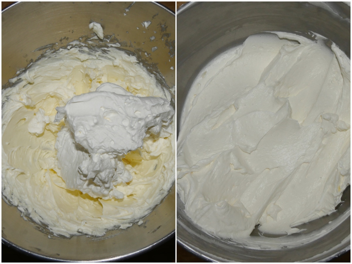 3 unire panna e mascarpone