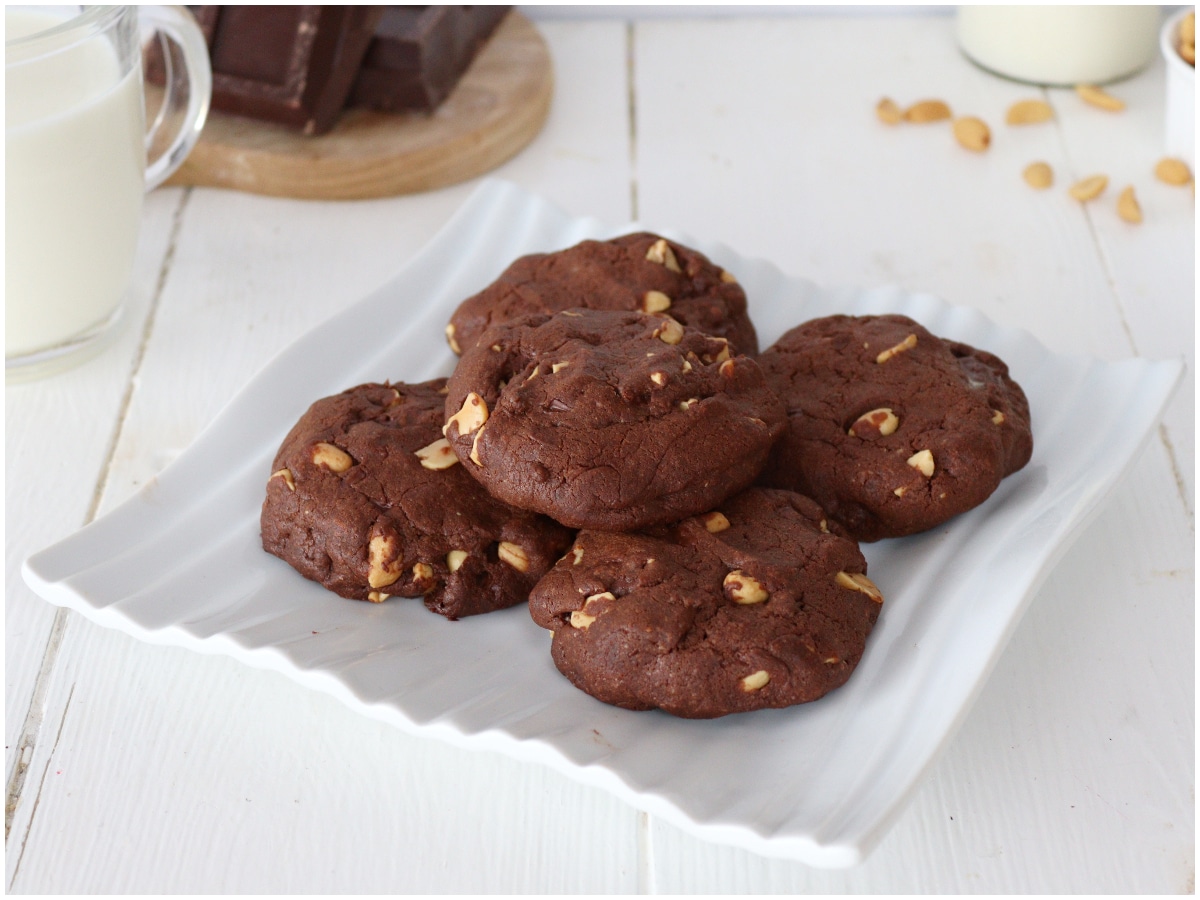 Cookies cioccolato e arachidi