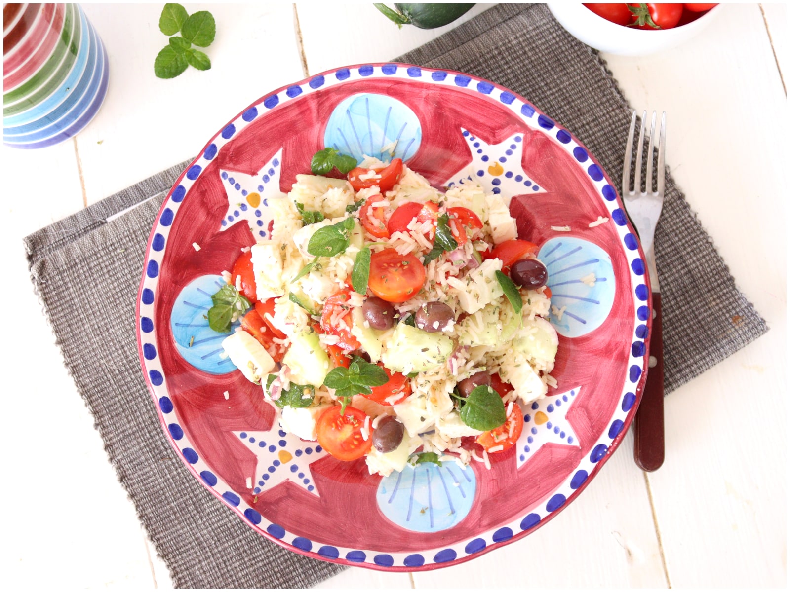 greek rice salad