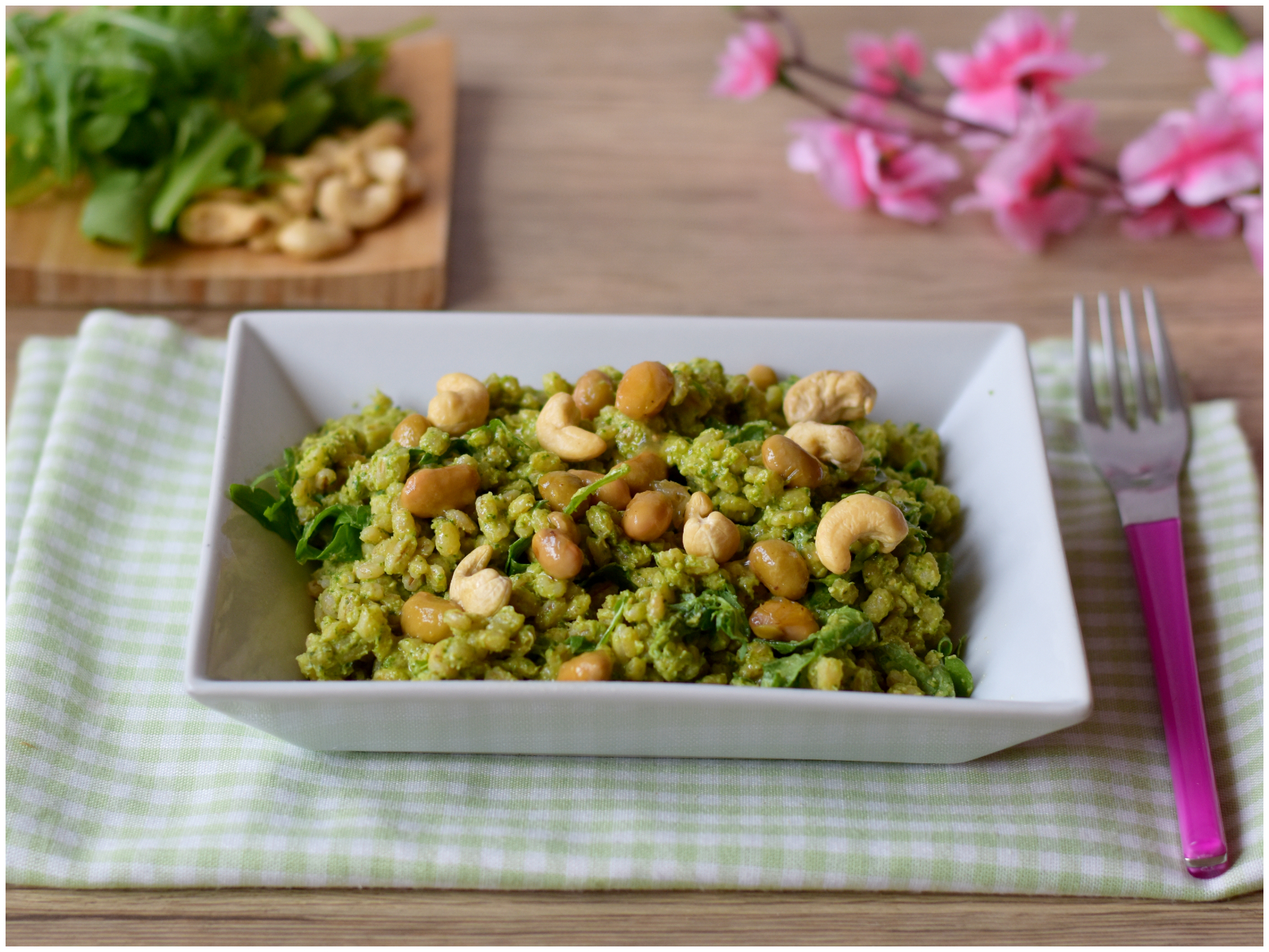 Orzo con edamame e menta