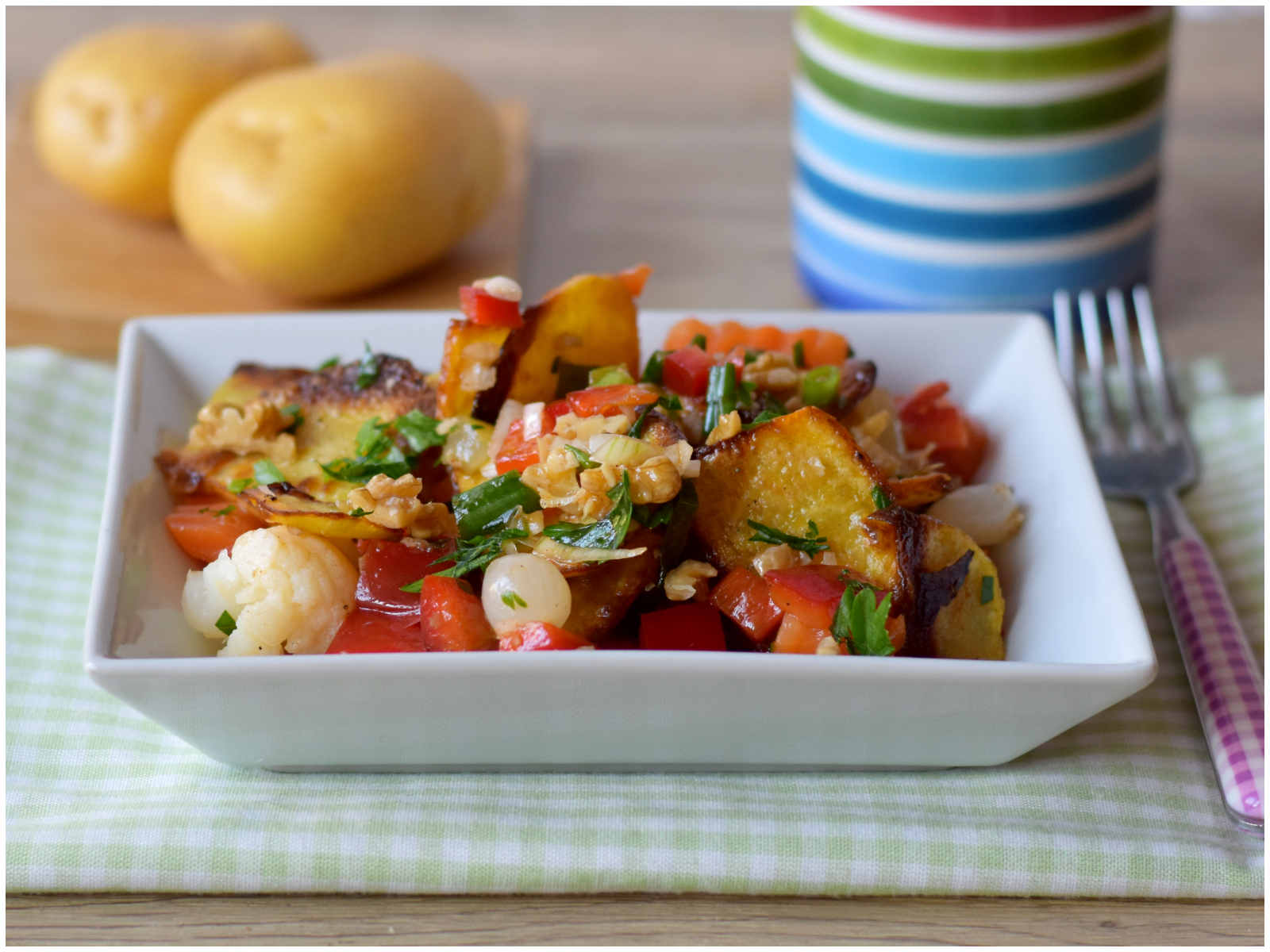 Insalata di patate croccante