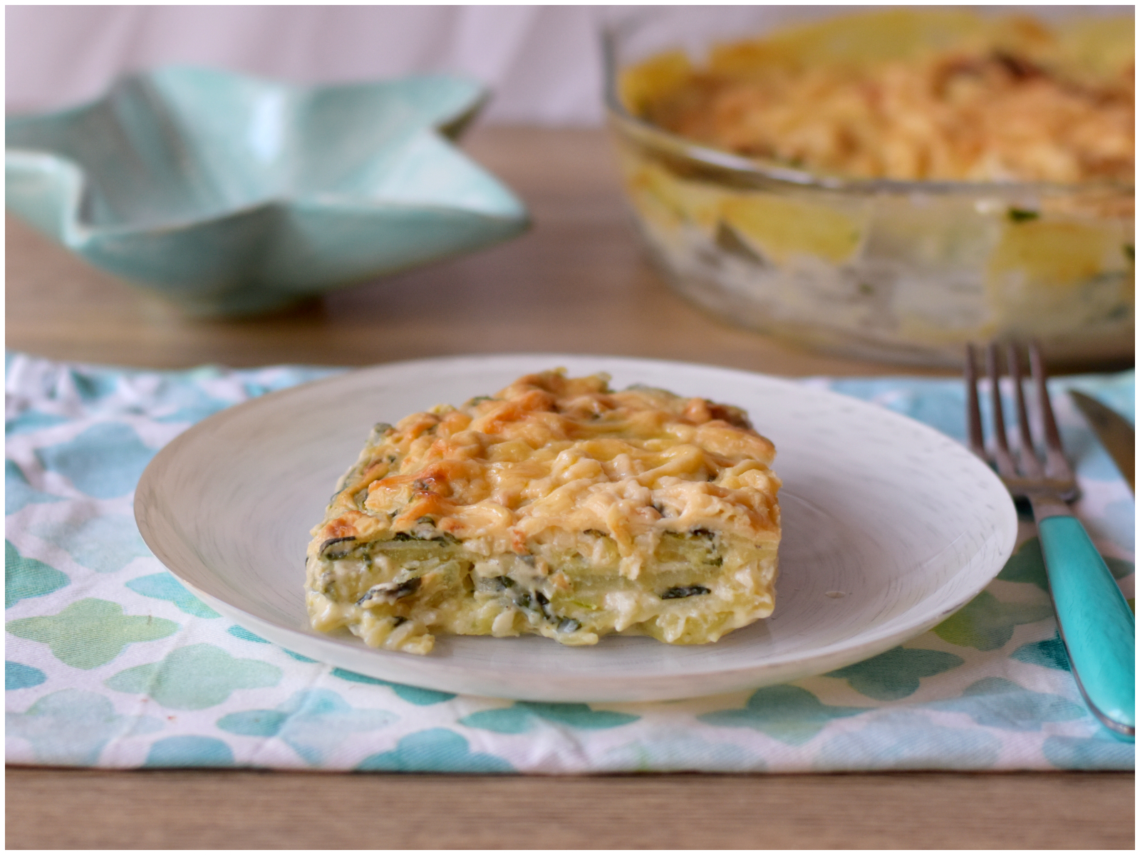 Patate e spinaci al forno