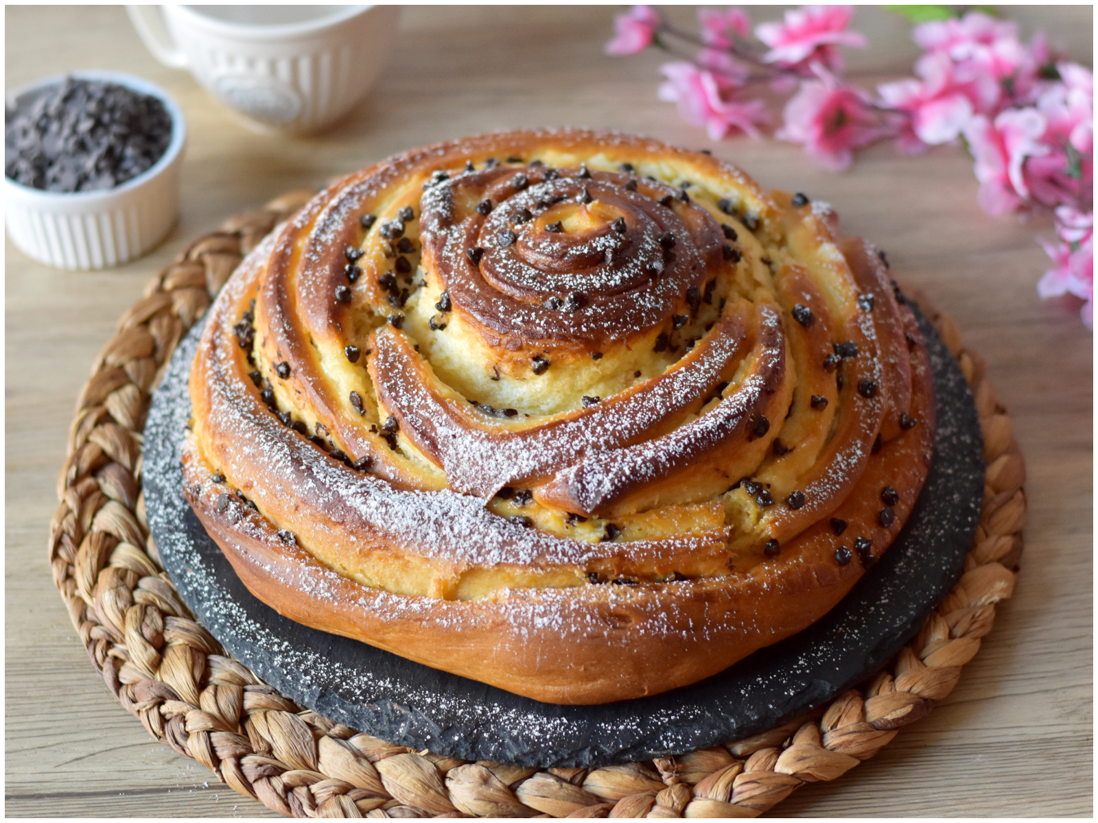 Girella crema latte e cioccolato