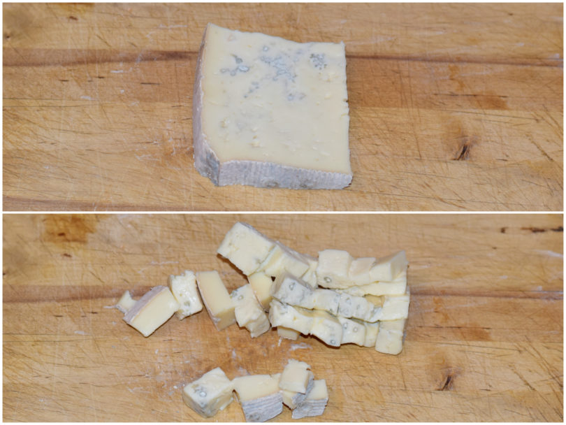 Gorgonzola sulle pizzette ai fichi