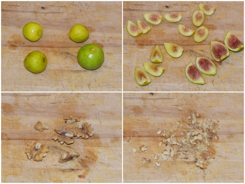 Fichi e noci sulle pizzette